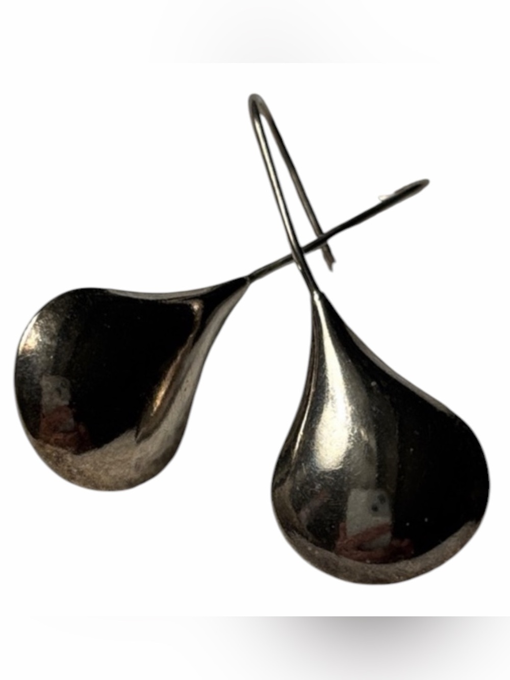 Silver tone Teardrop Dangle Earrings